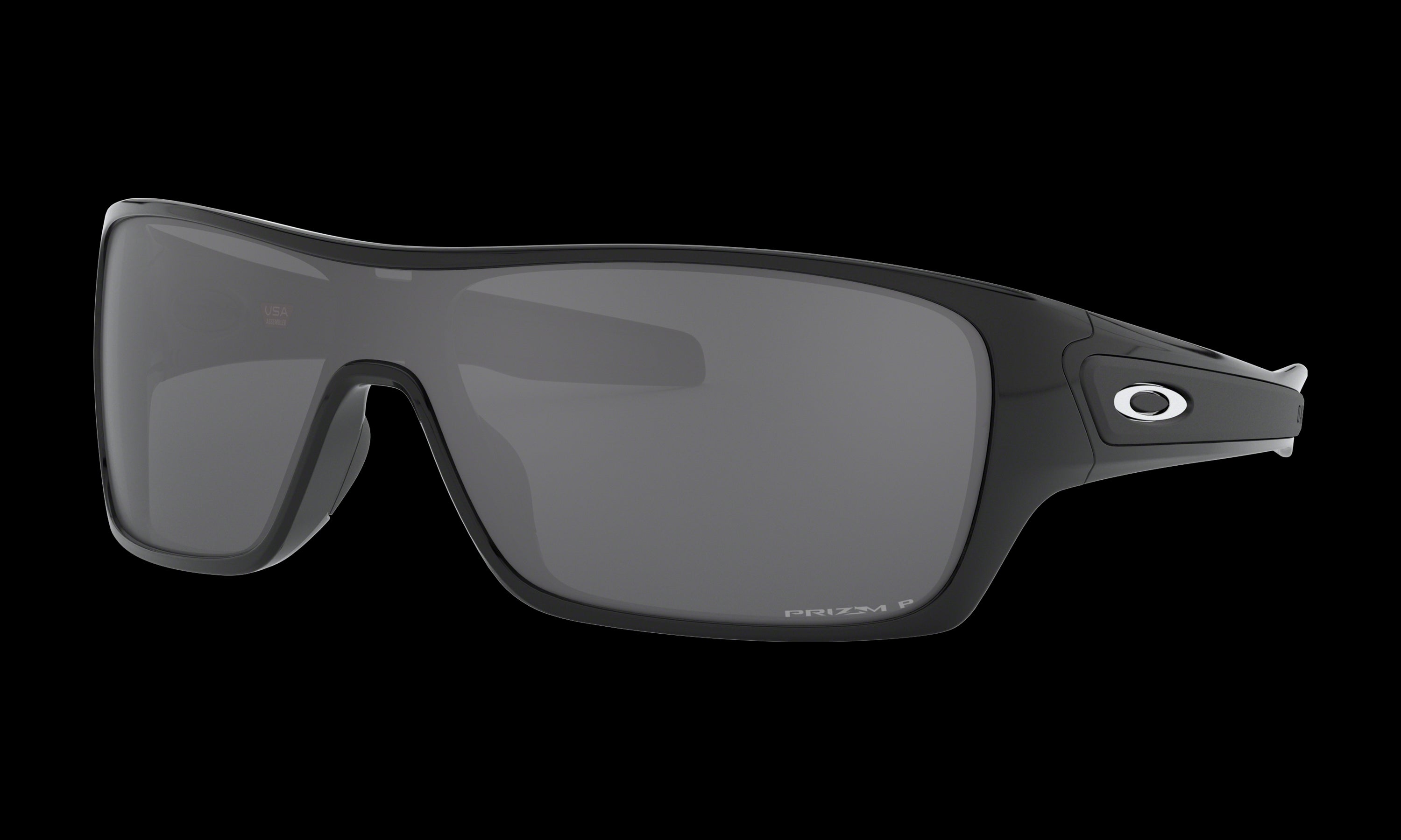 Men's Oakley Turbine Rotor Sunglasses in Polished Black Prizm Black Polarized 